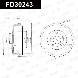 Диск тормозной FAP FD30243