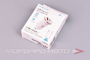 Устройство зарядное в прикуриватель PD30W+QC3.0, + кабель Type-C/Type-C белый BOROFONE BZ22