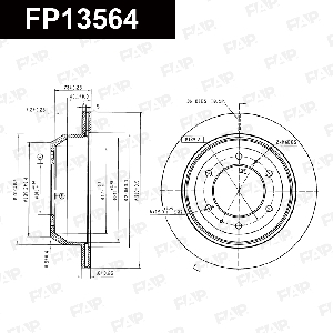 Диск тормозной FAP FP13564