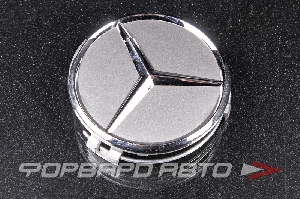 Колпачок ступицы для литых дисков Mercedes, D72/75мм, h7.5-17 Silver/хром <> MB-02