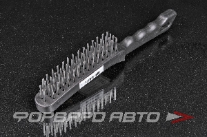 Щетка четырёхрядная металлическая с пластмассовой ручкой <> 748665