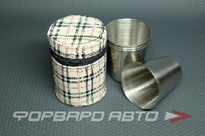 Стаканы металл. 4шт в чехле  