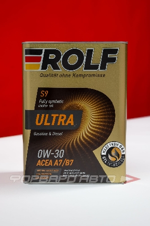 Масло моторное 0W30 4л, Ultra A7/B7 SP ж/б (с) ROLF 322946