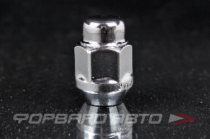 Гайка колеса 12*1,5*35 конус, ключ на 21, оцинкованая ВЕКТОР 901445 Cr