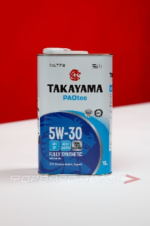 Масло моторное 5W30 1л, PAOTEC A3/B4 SP металл (с) TAKAYAMA 6056070
