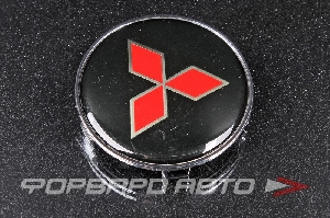 Колпачок ступицы для литых дисков MMC, D64/68мм, Black/Red+ хром ободок Китай MMC, 63,5-66/68,7