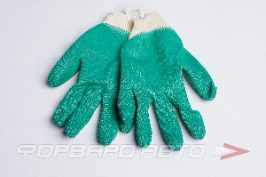 Перчатки трикотажные 10 класс, х\б, обливная ладонь из латекса <> 11458