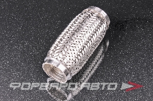 Гофра глушителя 45*150 (Interlock) трехслойная (AISI 304) TIXONA P45150