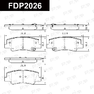 Колодки тормозные FAP FDP2026