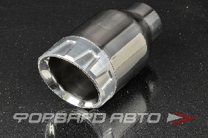 Насадка глушителя Вход = 61 мм Выход = 101 мм Длина = 190 мм комбинированная Алюминий/Нержавейка (полированный хром/гладкий полированный) PROSPORT RS-07946