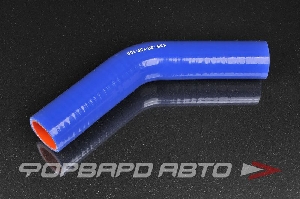 Патрубок силиконовый 38 мм, 45°, L=150*150 мм, синий MELCO 135-38-150-150