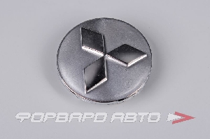 Колпачок ступицы для литых дисков MMC, D54/60мм h4-9,5мм, Silver+3D хром лого <> MS-04