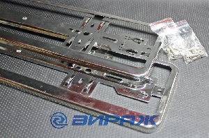 Накладка под номер пластиковая, хром TORINO HJ-PFB-002