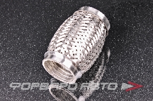 Гофра глушителя 45*100 (Interlock) трехслойная (AISI 304) TIXONA P45100