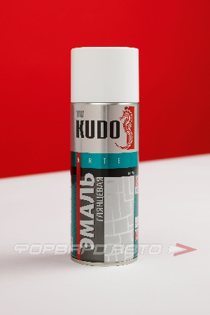 Эмаль аэрозольная белая глянцевая 520мл/270гр KUDO KU-1001