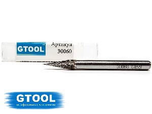 Шарошка по металлу M6, борфреза форма M конус, диаметр головки 6мм GTOOL 30060