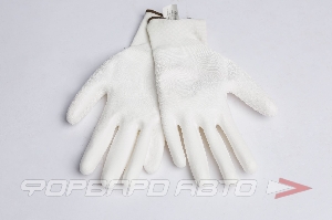 Перчатки нейлон 13 класс с белым полеуретановым покрытием "Софттач" GWARD PU1001White