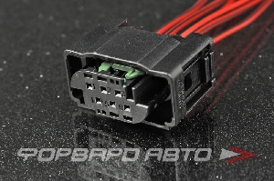 Разъем 6-ти контактный датчика дорожного просвета, угла наклона фар (с проводами) CARGEN AX432