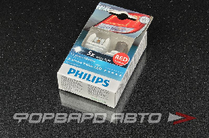 Лампа светодиодная 12-24V P21W (BA15s) RED PHILIPS 12898 RX2