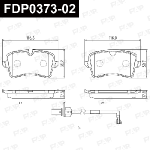 Колодки тормозные FAP FDP0373-02