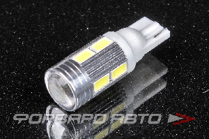 Лампа светодиодная 12V T10 10SMD с линзой Китай 