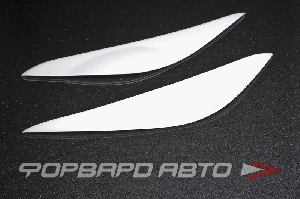 Накладки фар (реснички) Peugeot 407, 2004г-  