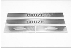 Накладки на пороги нержав. сталь Chevrolet Cruse (4шт.)  