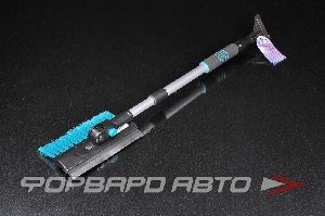 Щётка-сметка со скребком и водосгоном(62-88см)  телескопическая AUTOVIRAZH AV-2135