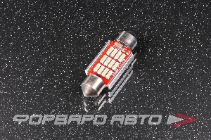 Лампа светодиодная 12V T11 (C5W) 12 SMD диода, 36мм, белая, обманка, радиатор SKYWAY S08201309