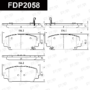 Колодки тормозные FAP FDP2058