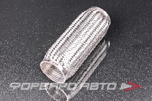 Гофра глушителя 76*250, (Interlock) трехслойная (AISI 304) TIXONA P76250