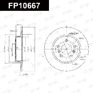 Диск тормозной FAP FP10667