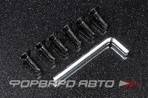 Комплект винтов М5*12мм под внутренний шестигранник с потаем, для крепления к адаптеру рулевого колеса, черный NRG SWS-100BK-1