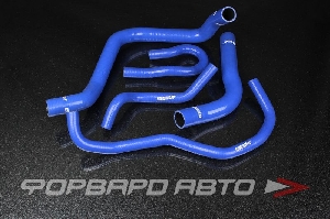 Патрубки всей системы охлаждения силиконовые Honda Integra Type R DC2 синие (5 штук) AUTOBAHN88 