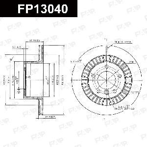 Диск тормозной FAP FP13040