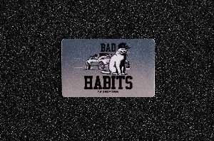 Стикер для банковской карты "BAD HABITS"  86*55мм CIAY CD-Sc-Bh