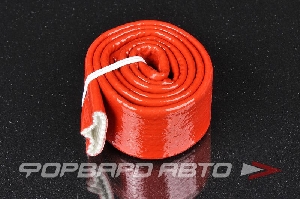 Термоизоляция шлангов и проводов с силиконовым покрытием 25,4 мм 0,9 метра, красная (Fireflex Silicone Fiberglass 1") TECHFLEX 
