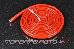 Термоизоляция шлангов и проводов с силиконовым покрытием 6,3 мм 3 метра, красная (Fireflex Silicone Fiberglass 1/4") TECHFLEX 