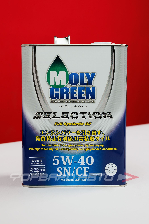 Масло моторное 5W40 4л, SELECTION SN/CF MOLY GREEN 0470089