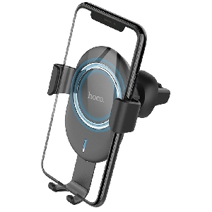 Держатель телефона на решётку воздухоотвода с беспроводной зарядкой HOCO CW17