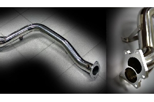 Труба приемная (Downpipe) SUBARU IMPREZA STI GDB Twin-Scroll 76мм KAKUMEI IM-CDP-02