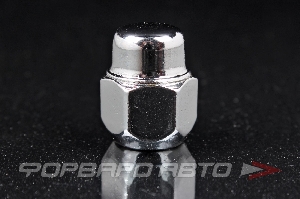 Гайка колеса 12*1,25*25 Конус, закрытая, ключ на 19, хром ВЕКТОР 601144 Cr