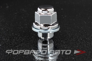 Гайка колеса 12*1,5*37 прессшайба 18,5 мм ключ на 21, сталь, хром TPI TPI-N95