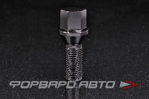 Болт колеса 14*1,5*28 конус, ключ на 17, сталь, черный хром ВЕКТОР 174110 BA