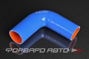 Патрубок силиконовый 50 мм, 90°, L=150*150 мм, синий MELCO 90°-50-150-150