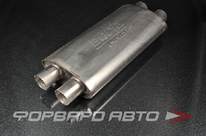 Глушитель Вход = 60 мм Выход = 60 мм Длина = 483 мм * 240 мм * 102 мм, ProXS, Oval 2"25 двойной под хомут BORLA 400492