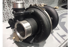 Турбина EFR 6258 0.85 A/R V-Band 3" Single Scroll external WG (под внешний вестгейт) покрытие до 2000*С черное (+ хомут и фланец на горячую часть) BORG WARNER 