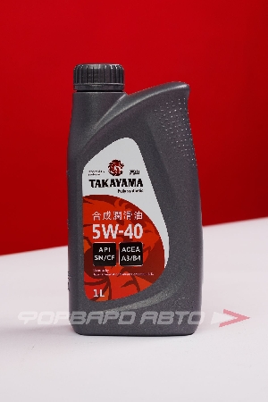 Купить Масло моторное 5W40 1л, SN/СF A3/B4 пластик (с) TAKAYAMA 605528 Масло моторное 5W40 1л, SN/СF A3/B4 пластик (с) TAKAYAMA 605528