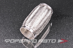 Гофра глушителя 64*150 (Interlock) трехслойная (AISI 304) TIXONA P64150
