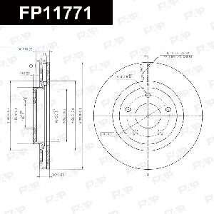 Диск тормозной FAP FP11771